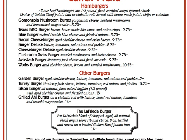 Lunch Menu - Burgers