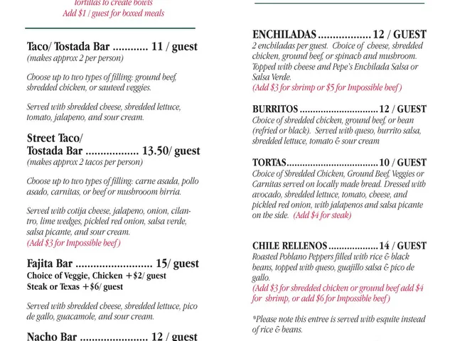 El Ponce catering menu page 3 of 4