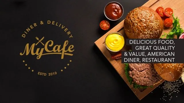 My Cafe promotional food spread with French toast and a burger