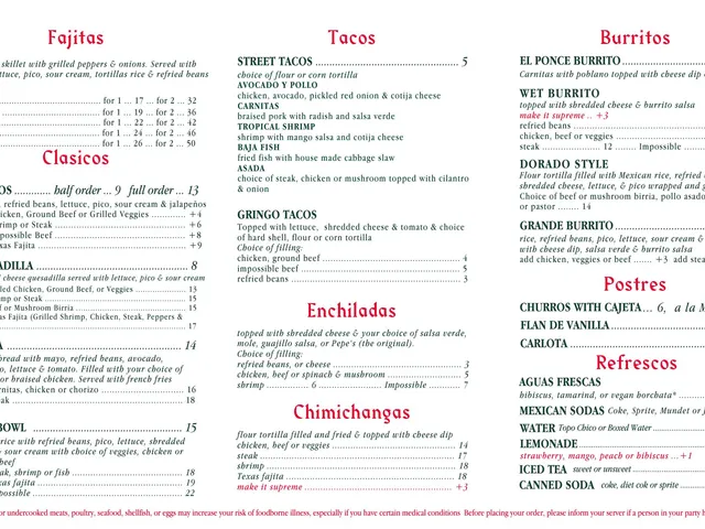 El Ponce food menu page 2 of 2