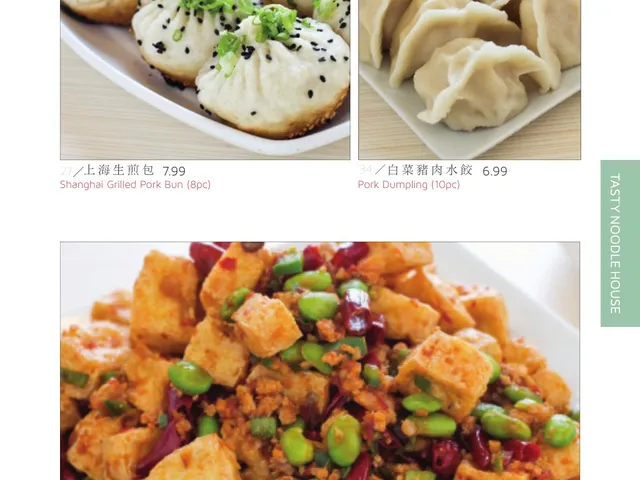 Tasty Noodle House complete menu page 5, dim sum