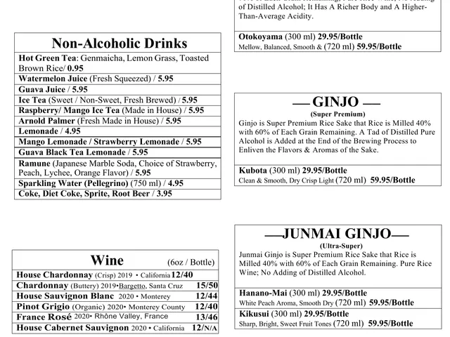 Oh Baby Sushi menu page 1