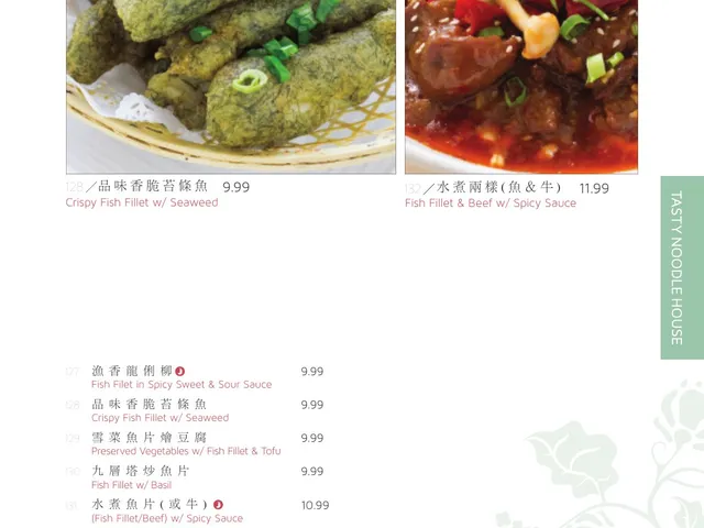 Tasty Noodle House complete menu page 11, house entrees