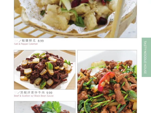 Tasty Noodle House complete menu page 17, hot beverages and sweets