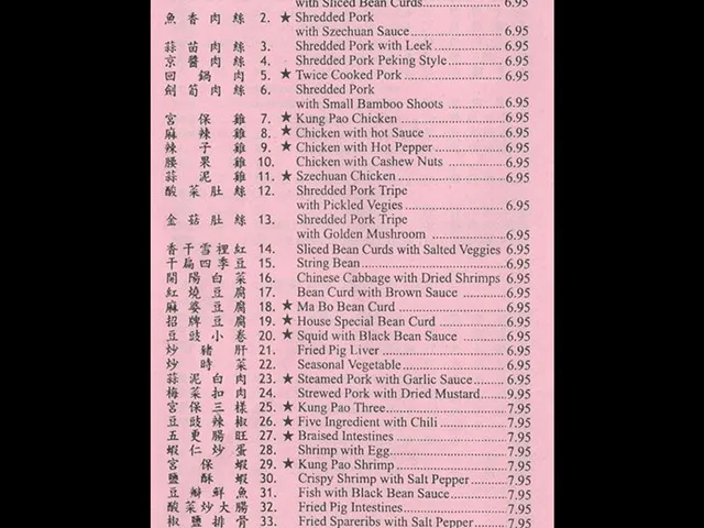 Scanned First Emperor Chinese Restaurant lunch special menu page (served with steamed rice and hot & sour soup) with prices