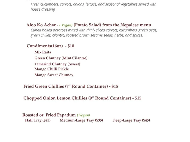 Chicago Curry House catering menu chaat specialties