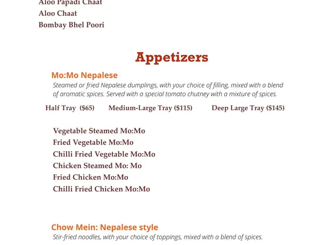 Chicago Curry House catering menu appetizer selections