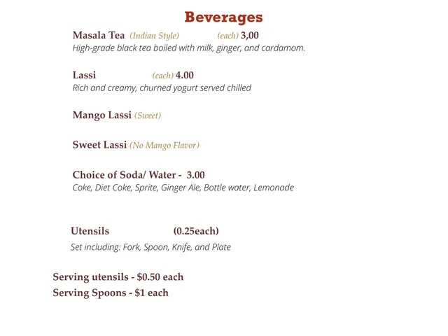 Chicago Curry House catering menu tandoori breads