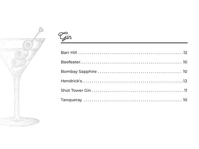 Page 9 of the Watershed cocktail menu