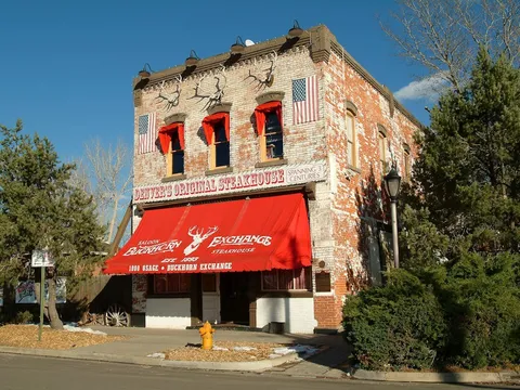 Exterior of the historic Buckhorn Exchange building in Denver