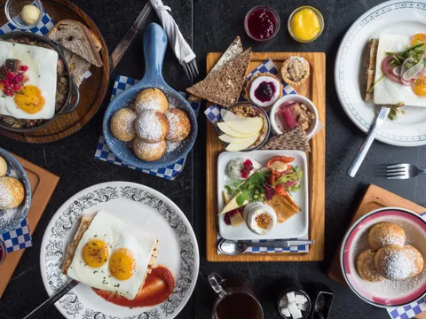 Brunch dishes at Broder Nord