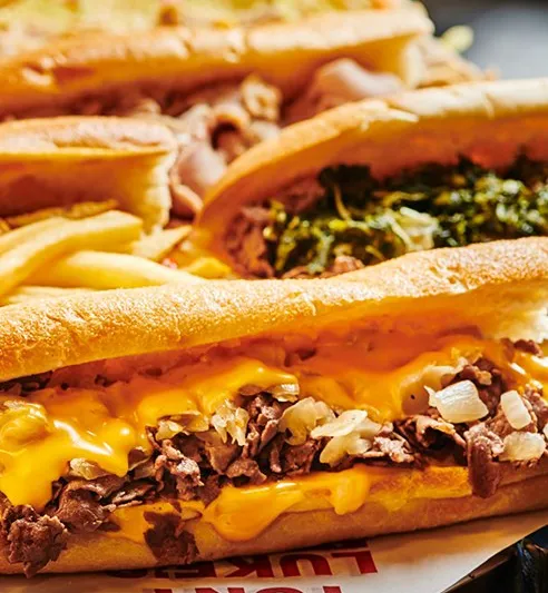 Cheesesteaks and roast pork sandwiches at Tony Luke's