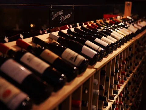 Wine racks at The 3rd Corner Wine Shop & Bistro