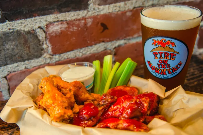 Chicken wings at Fire on the Mountain Burnside