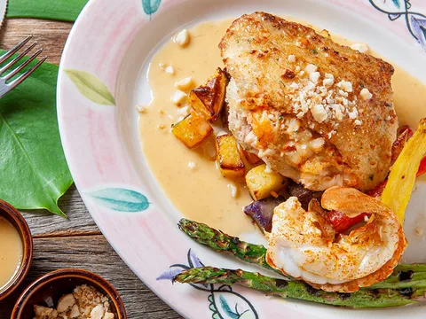 Stuffed fish entree at Mama's Fish House