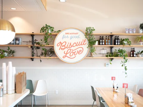 Interior of Biscuit Love in The Gulch, Nashville