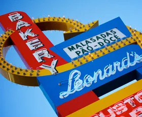 Leonard's Bakery sign and storefront