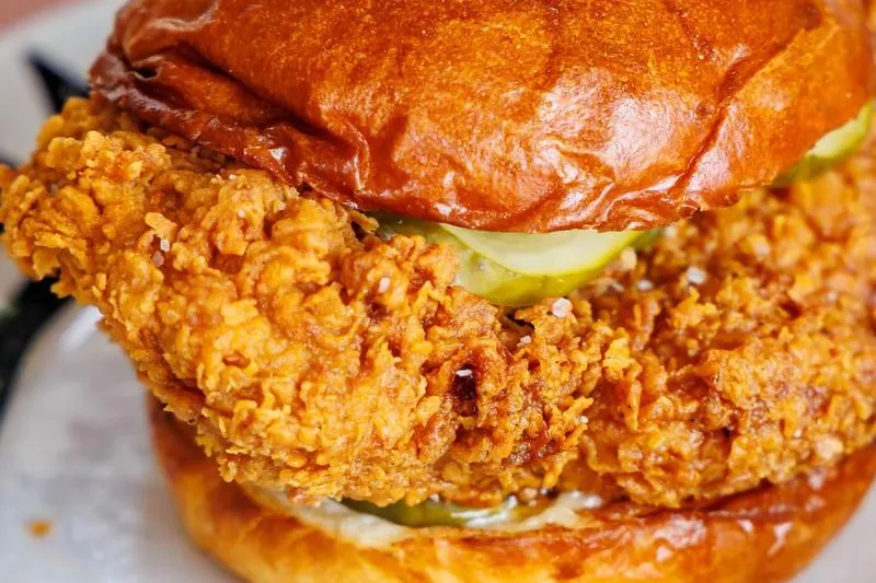 Fried chicken sandwich from Dirty Birds