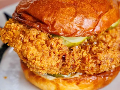 Fried chicken sandwich from Dirty Birds