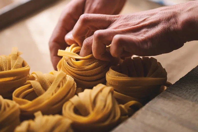 Pasta and dishes at Ava Gene's