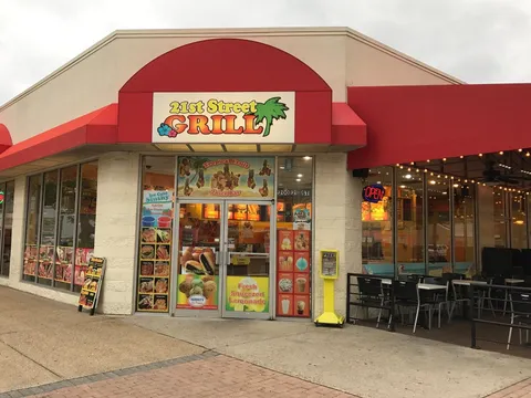 Storefront of 21st Street Grill in Virginia Beach