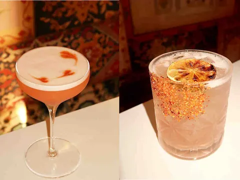 Two signature cocktails at Jashan Indian Brasserie
