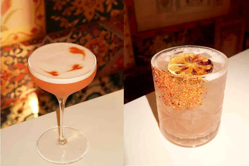 Two signature cocktails at Jashan Indian Brasserie