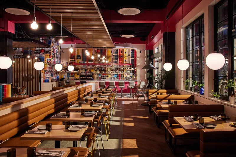 Interior dining room at Dizengoff