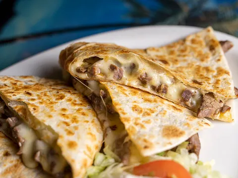 Steak quesadillas cut into wedges at Cielito Lindo