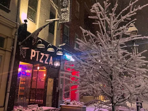 Exterior of Angelo's Pizzeria in the Italian Market, Philadelphia