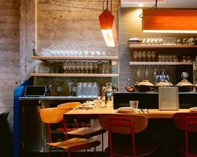 Dining room and chef's counter at State Bird Provisions
