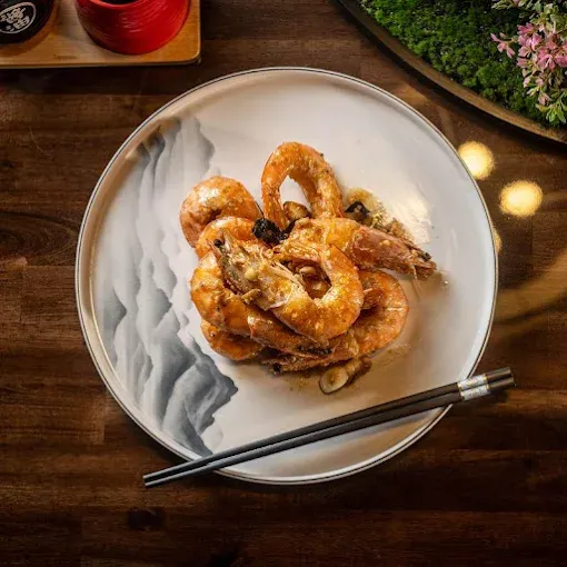 Crispy fried shrimp served at Ding & Spice in Portland