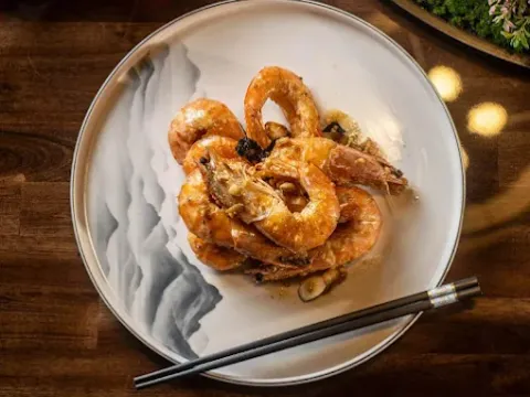 Crispy fried shrimp served at Ding & Spice in Portland