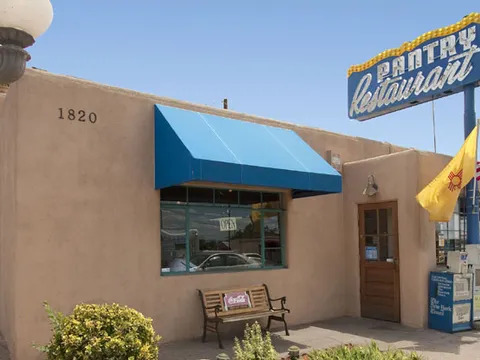 Exterior of The Pantry Restaurant on Cerrillos Road in Santa Fe