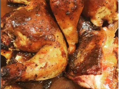 BBQ chicken at Arnold's Country Kitchen