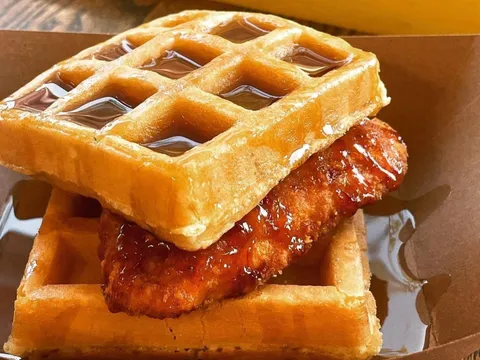 Waffle sandwich from The Brunch Box