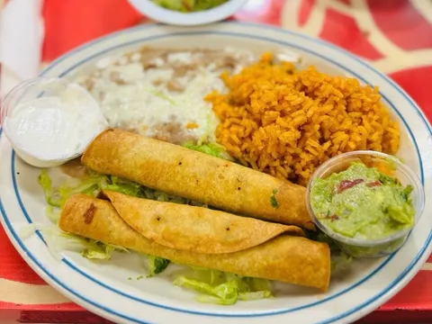 A plate of taquitos from Sergio's Mexican Restaurant