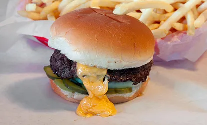 Jucy Lucy burger at Matt's Bar