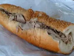 Roast pork sandwich at John's Roast Pork