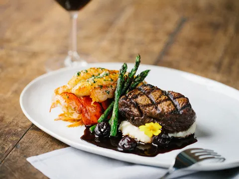 Surf and turf plate at Duke's Waikiki