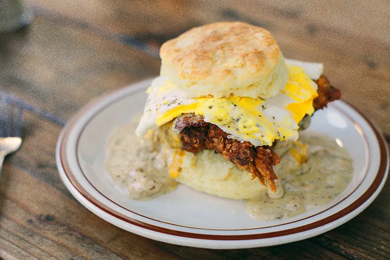 Reggie Deluxe biscuit sandwich from Pine State Biscuits
