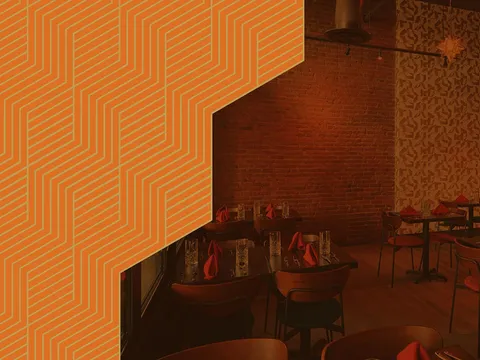 Mid-century modern dining room at Stardust
