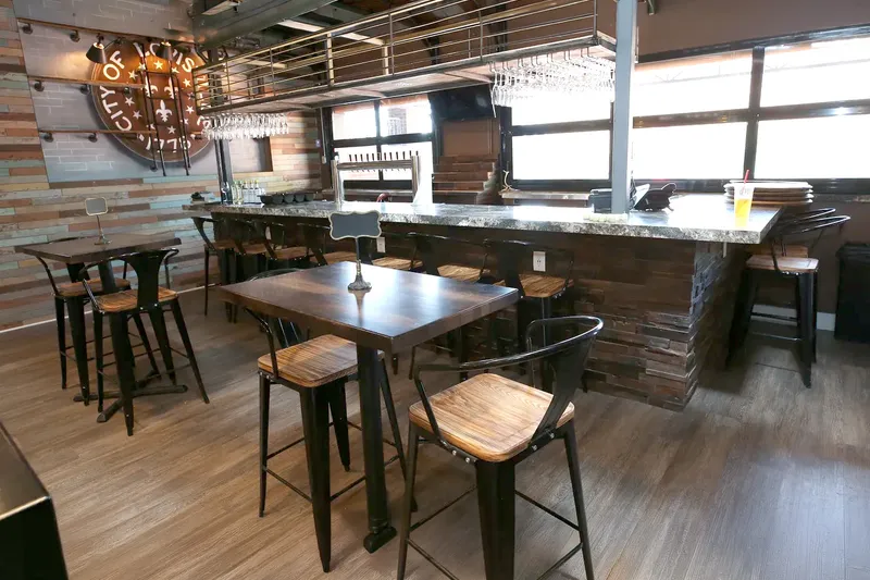 Bar and seating area at 80/20 at Kaelin's in Louisville