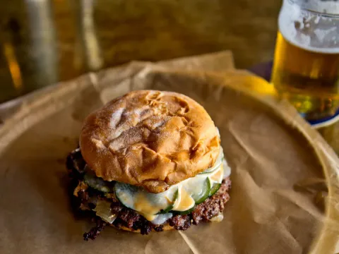 Cheeseburger at Settle Down Tavern in Madison