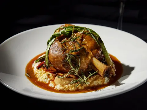 Osso buco over creamy polenta at Charlie Gitto's On The Hill