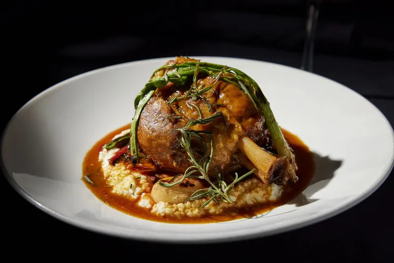 Osso buco over creamy polenta at Charlie Gitto's On The Hill