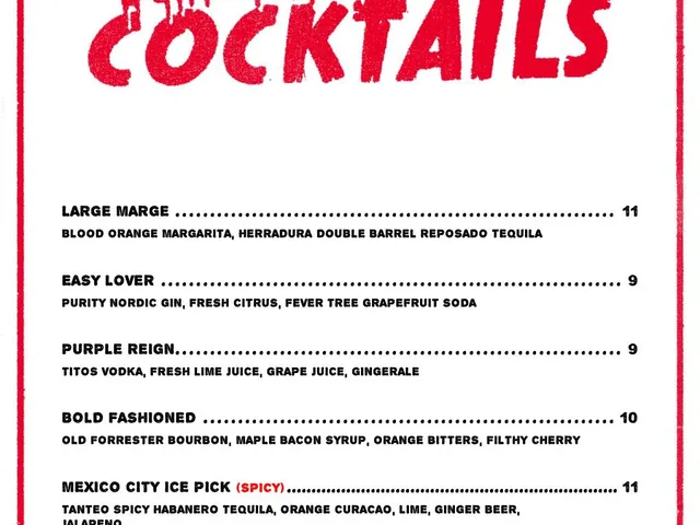 Grindhouse Killer Burgers seasonal drinks menu page 3 of 8